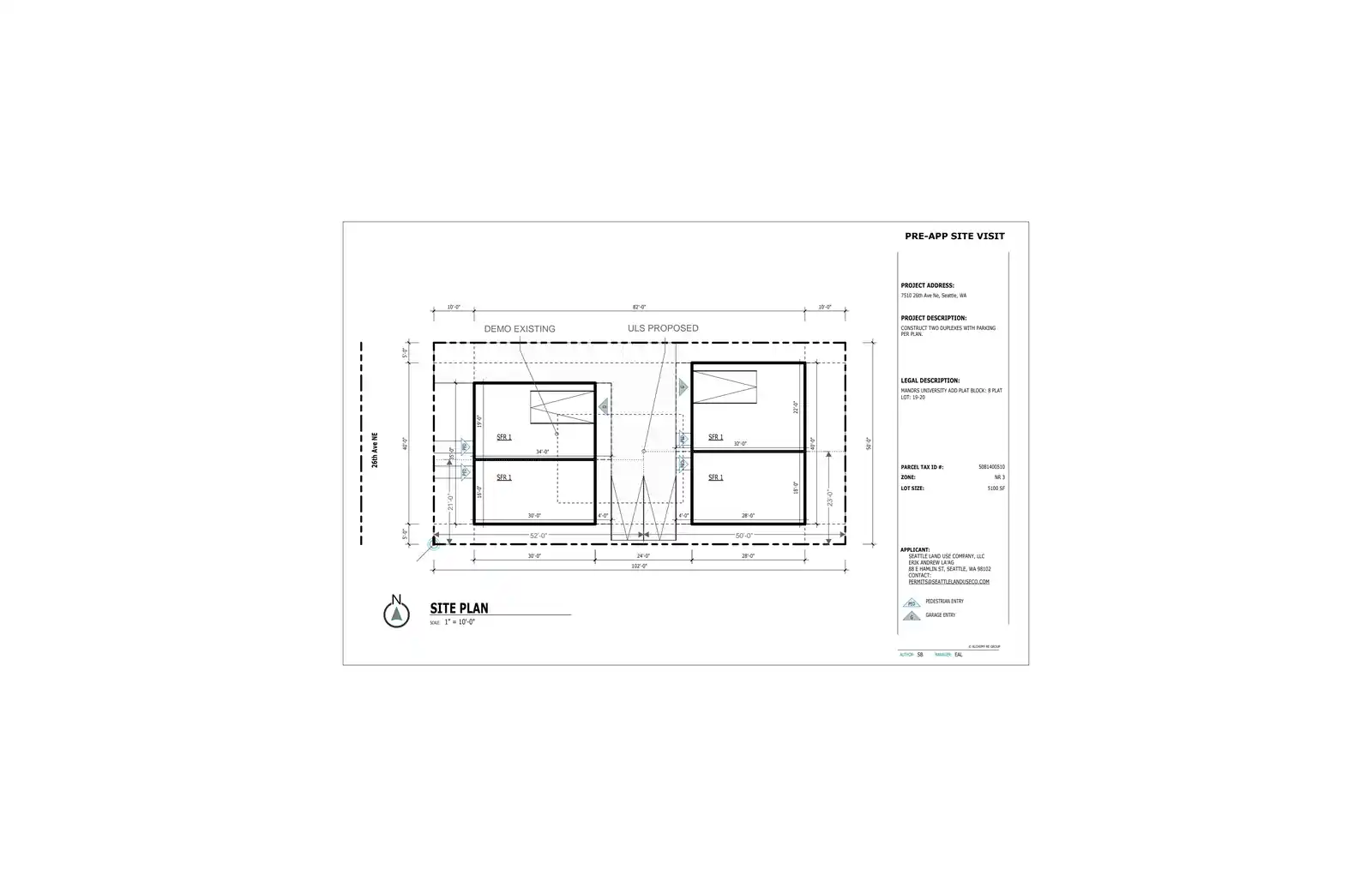 Site plan for 7510 26th Ave NE