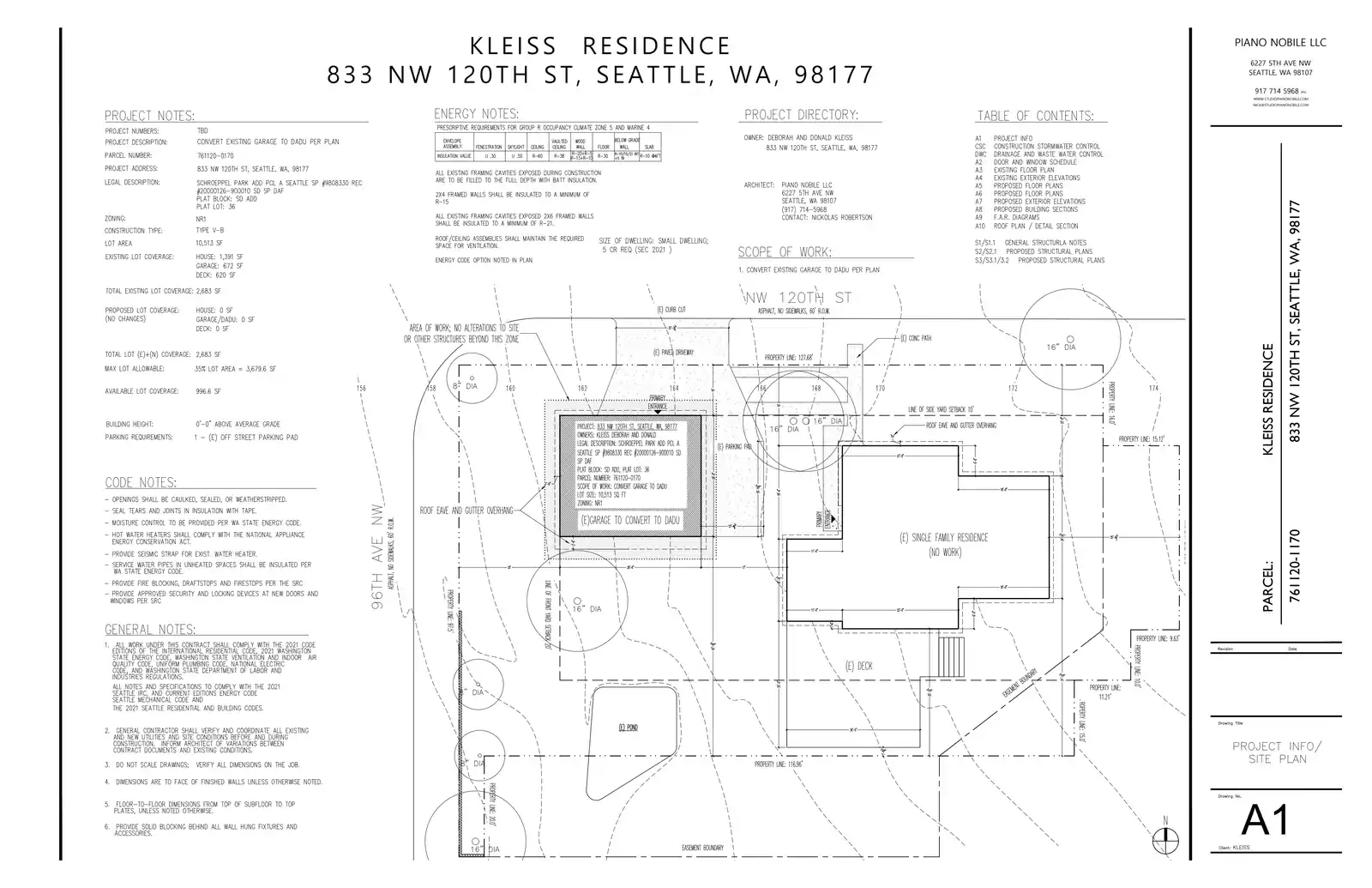 Site plan for 835 NW 120th St
