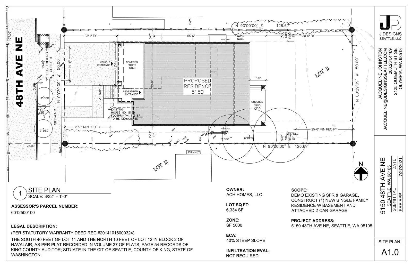 Site plan for 5150 48th Ave NE