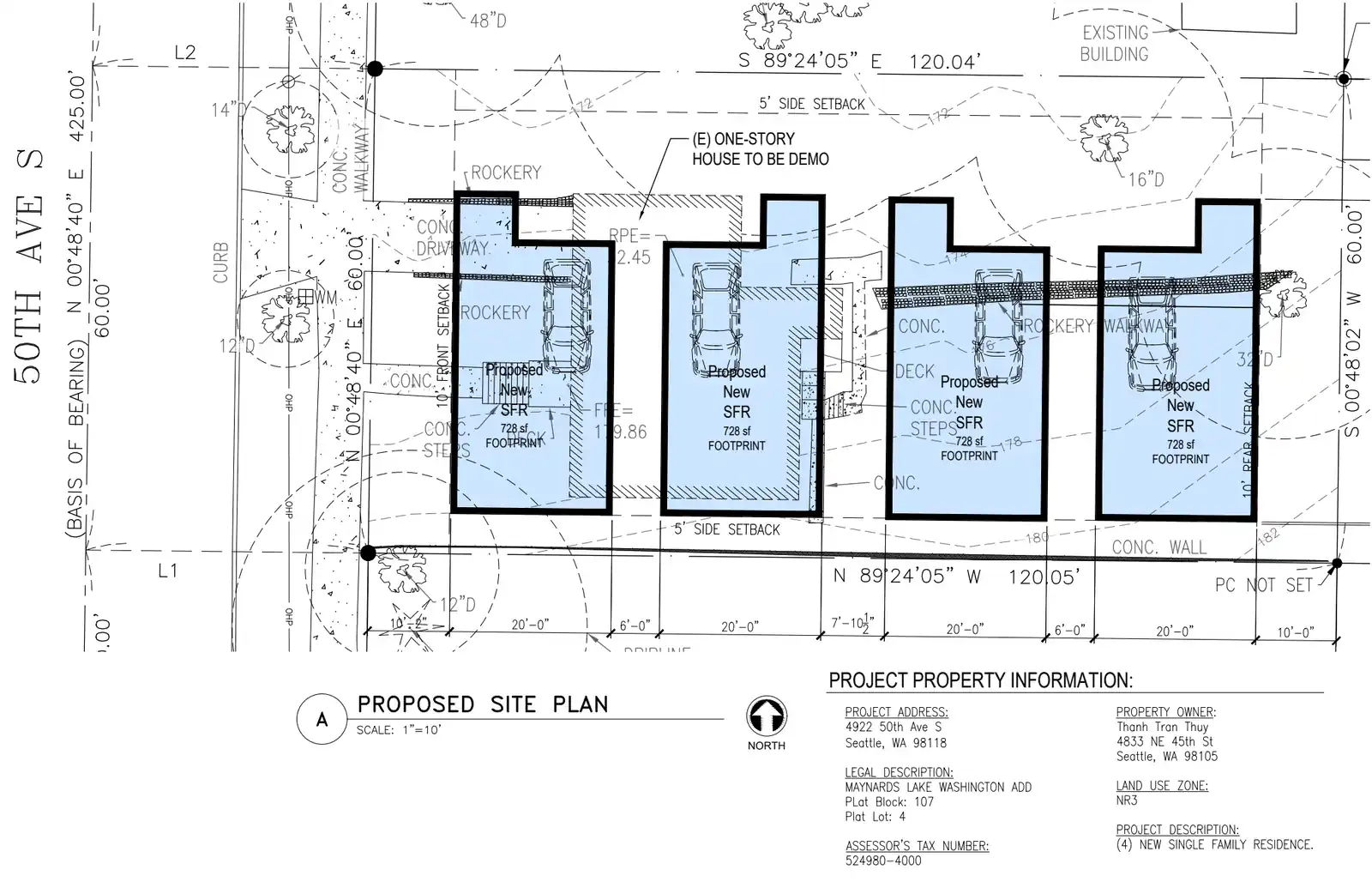 Site plan for 4922 50th Ave S