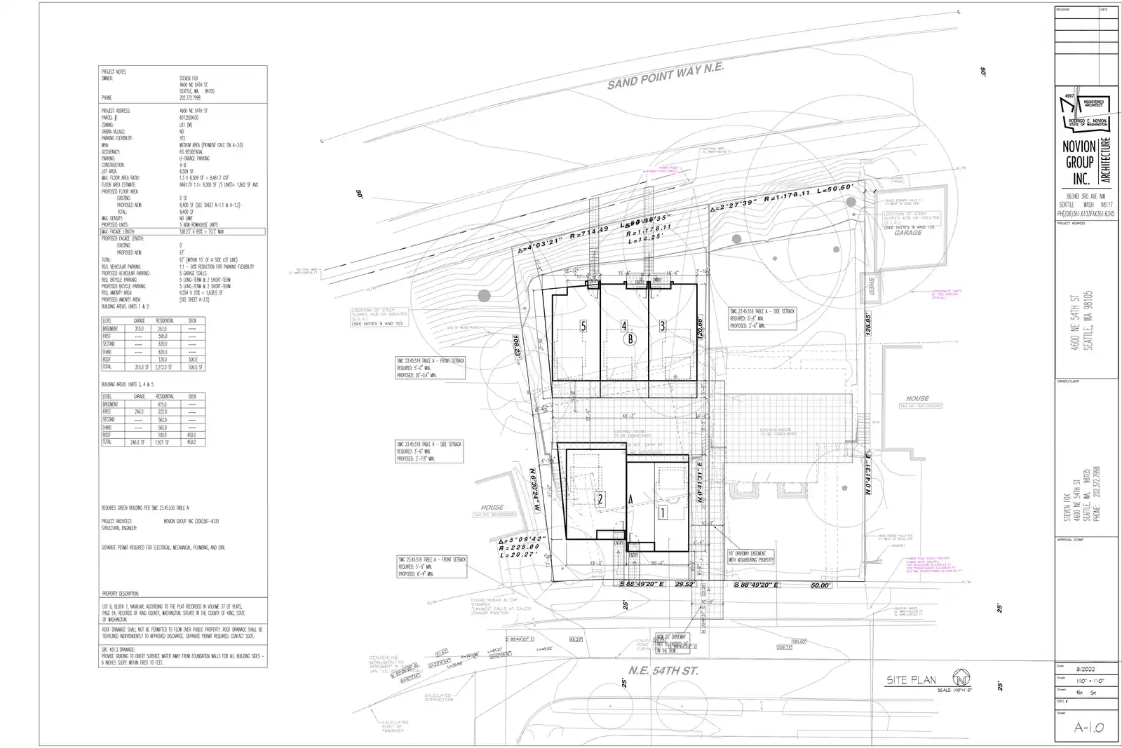 Site plan for 4600 NE 54th St