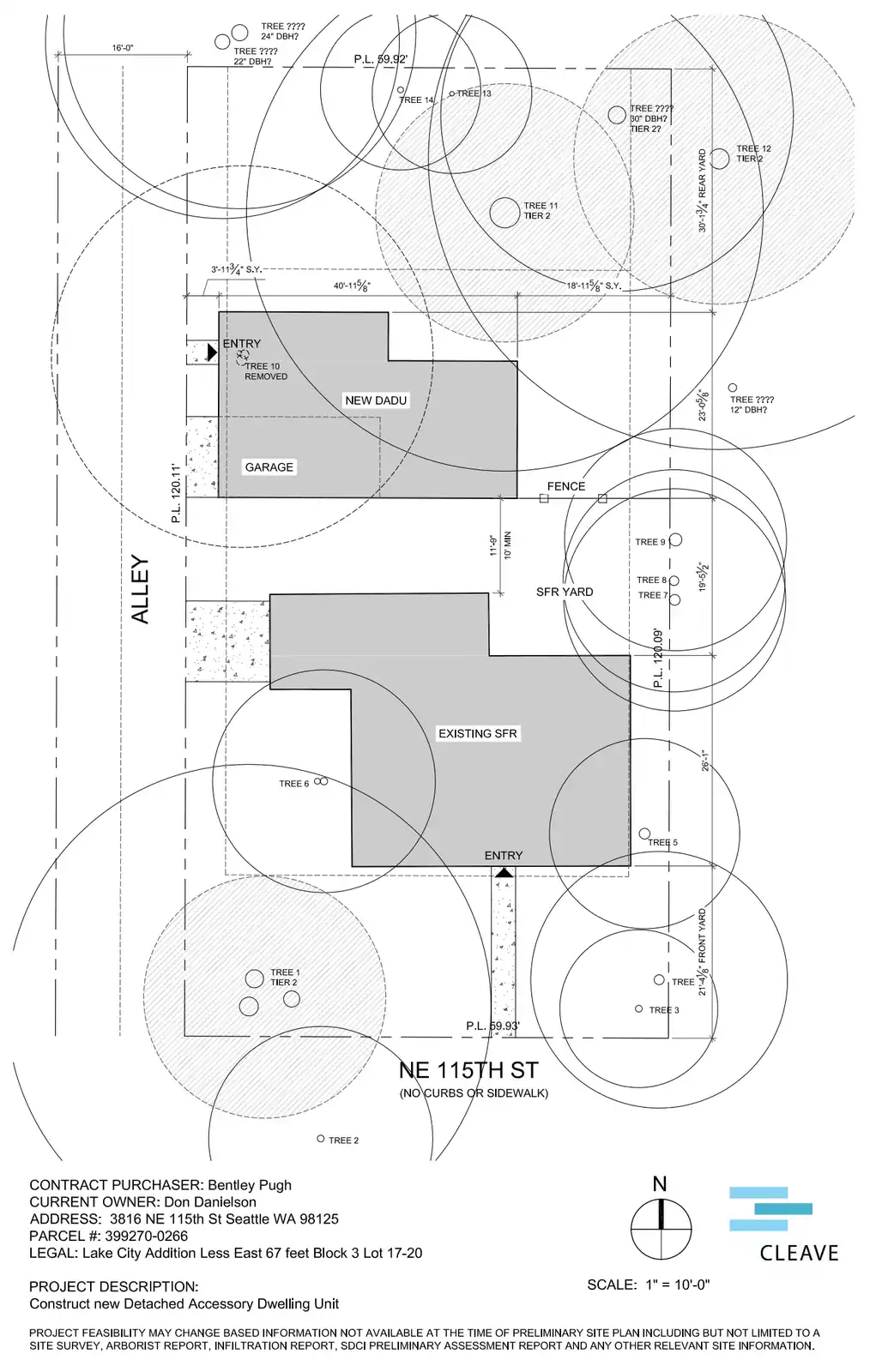 Site plan for 3814 NE 115th St
