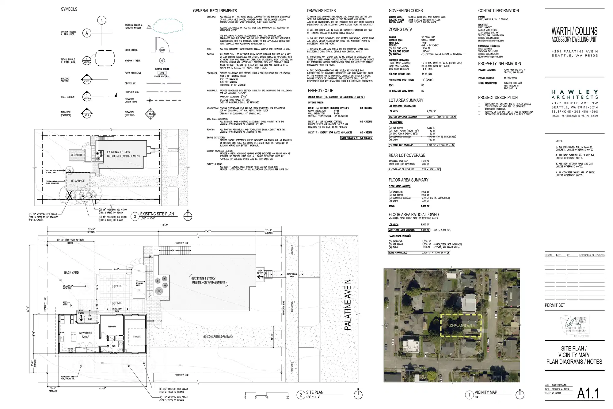 Site plan for 4209 Palatine Ave N