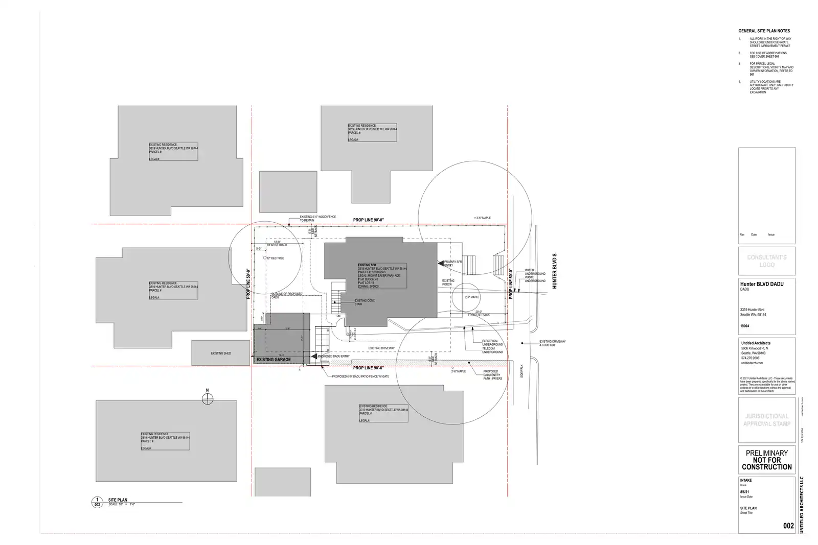 Site plan for 3321 Hunter Blvd S