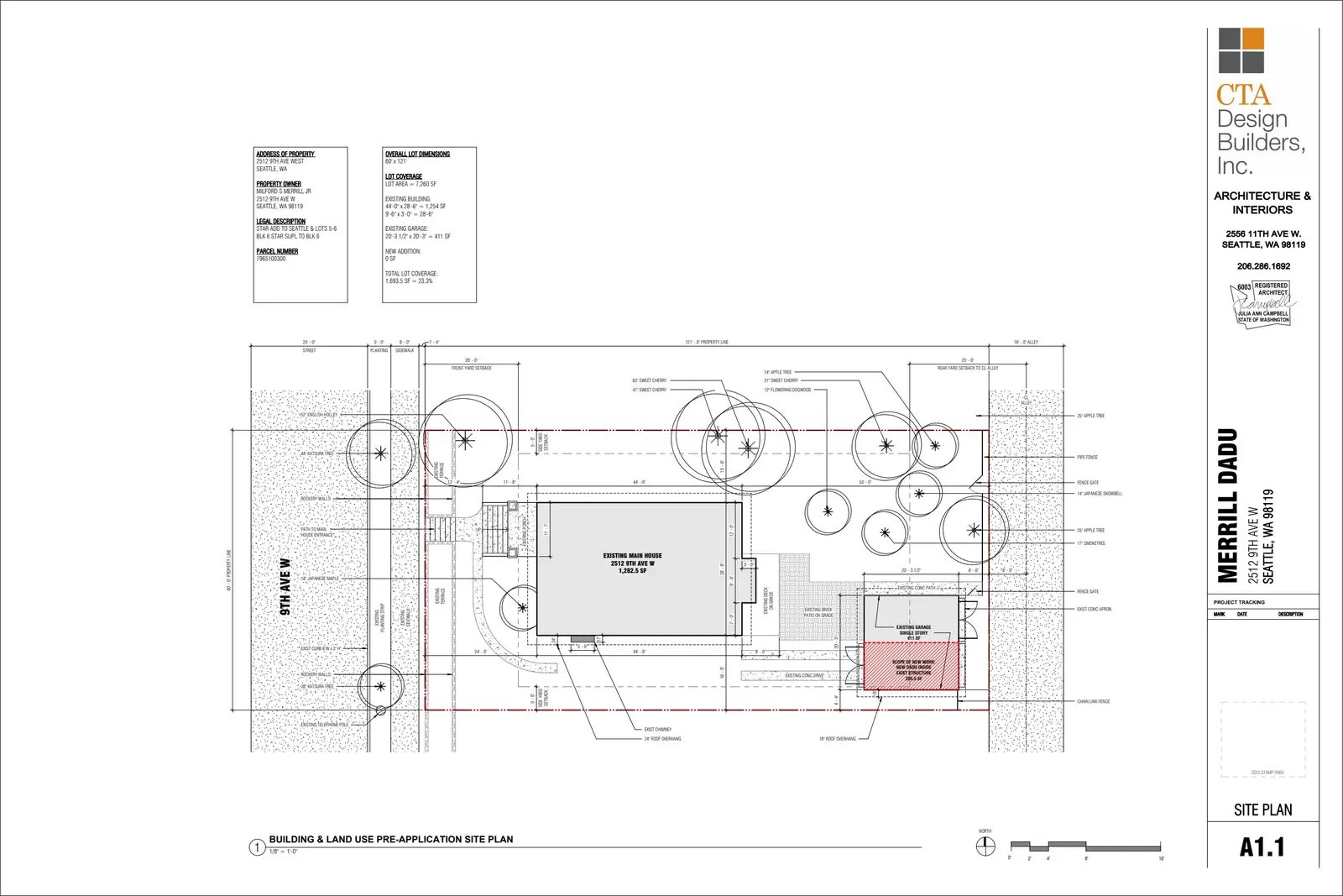 Site plan for 2510 9th Ave W