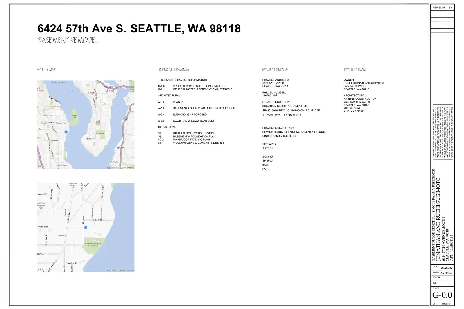 Site plan for 6426 57th Ave S