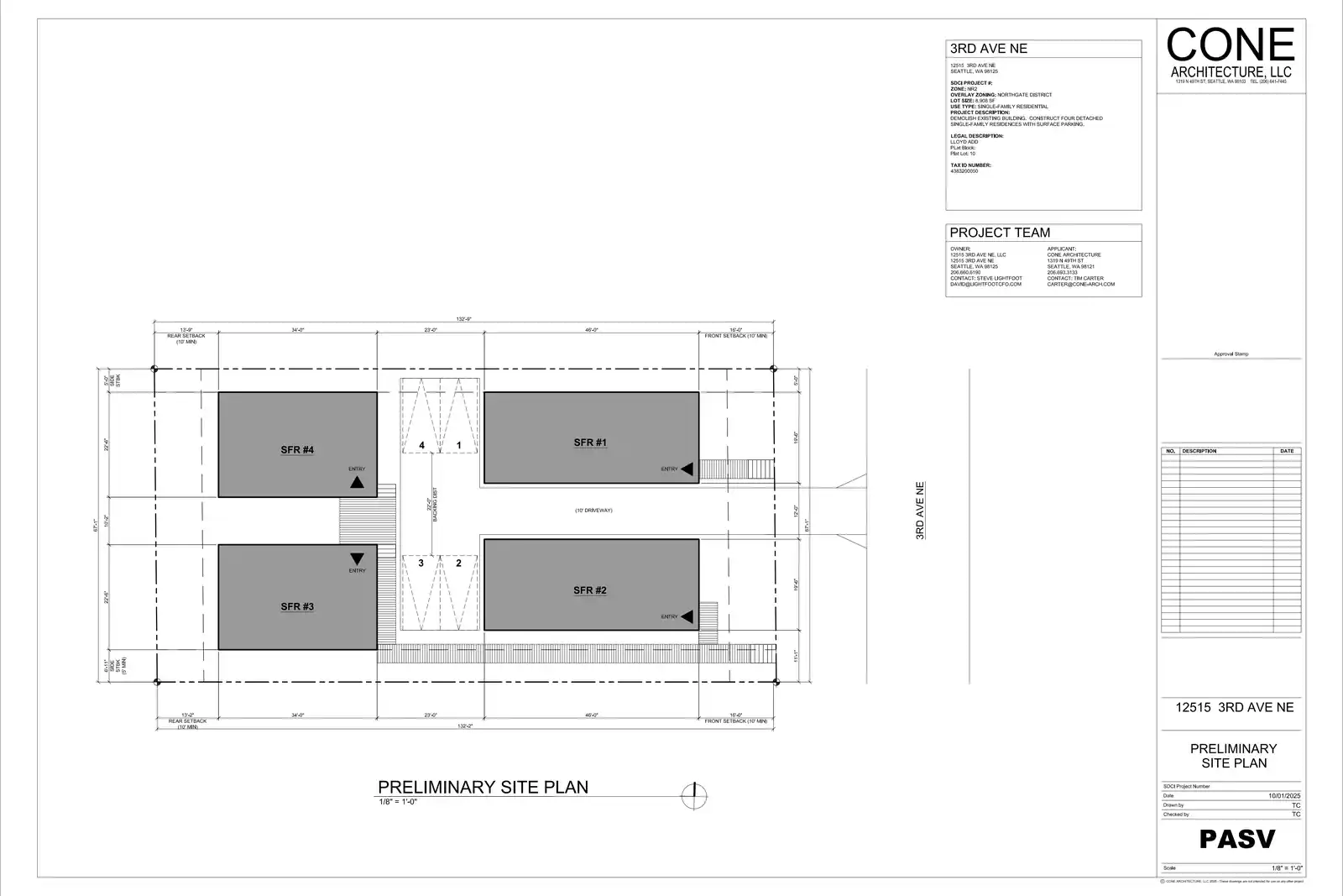 Site plan for 12515 3rd Ave NE