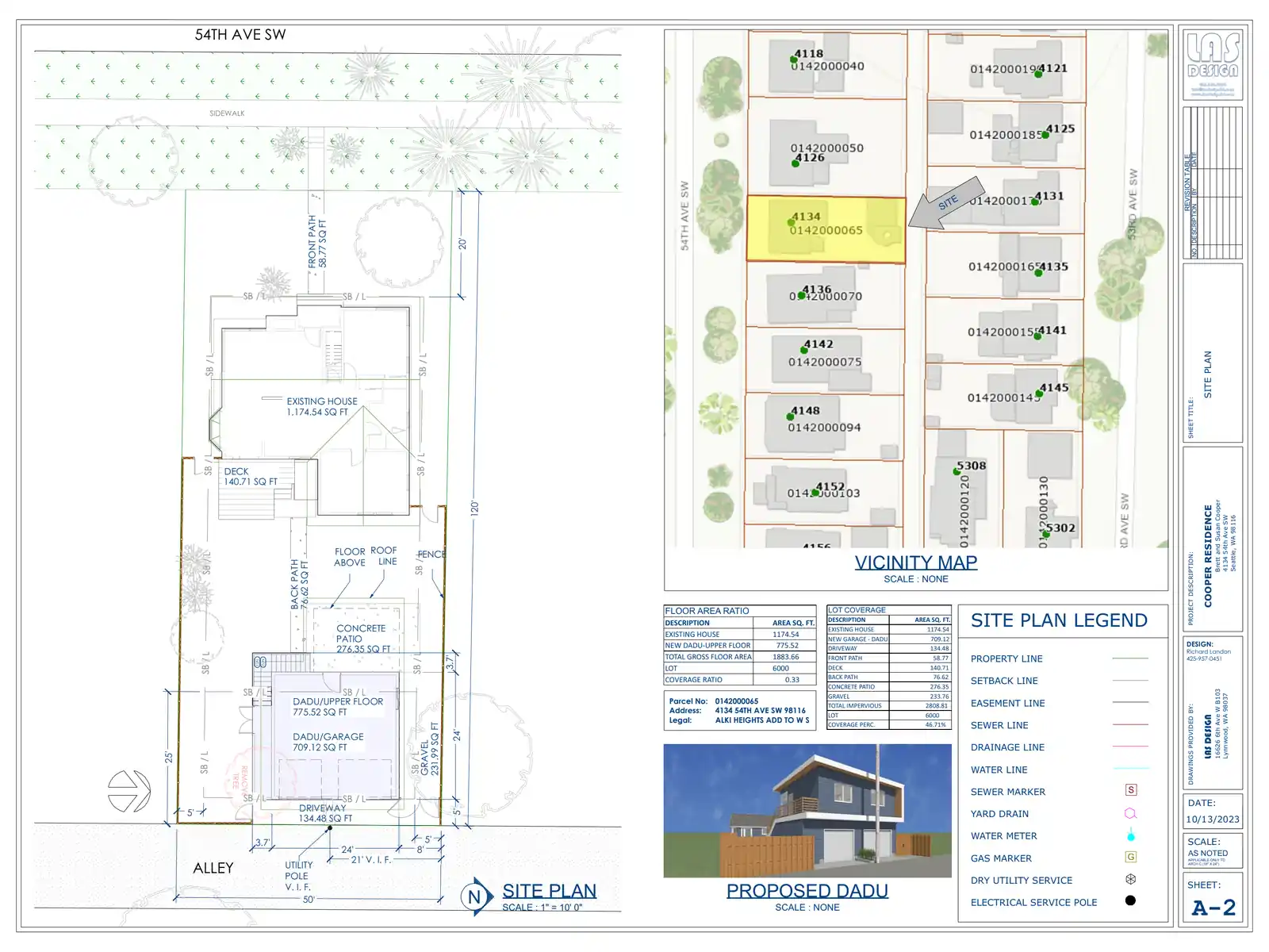 Site plan for 4134 54th Ave SW
