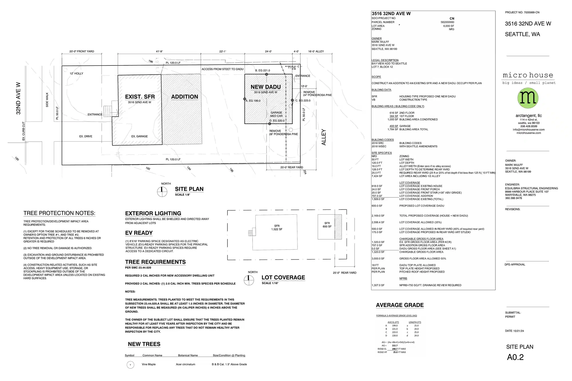 Site plan for 3516 32nd Ave W