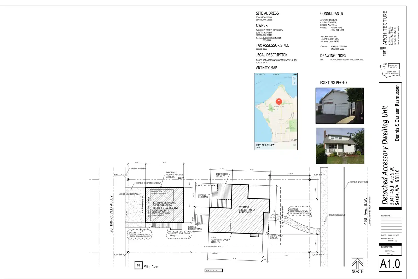 Site plan for 3043 45th Ave SW