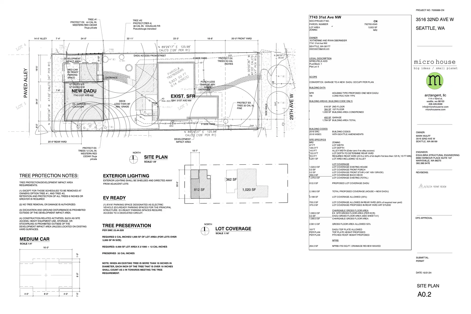 Site plan for 7743 31st Ave NW