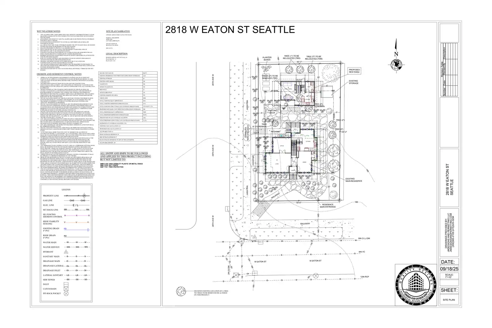 Site plan for 2818 W Eaton St