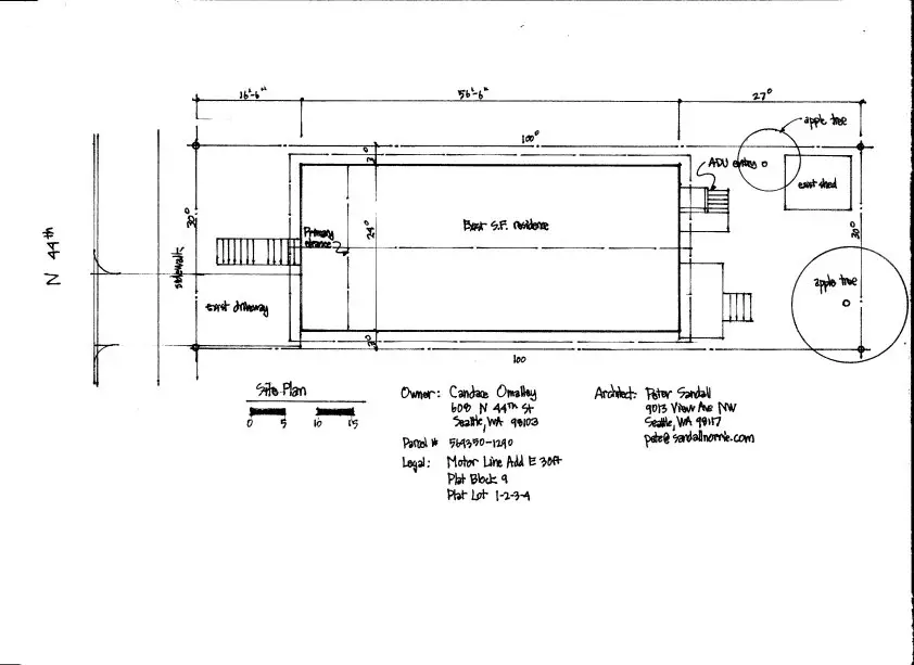 Site plan for 608 N 44th St