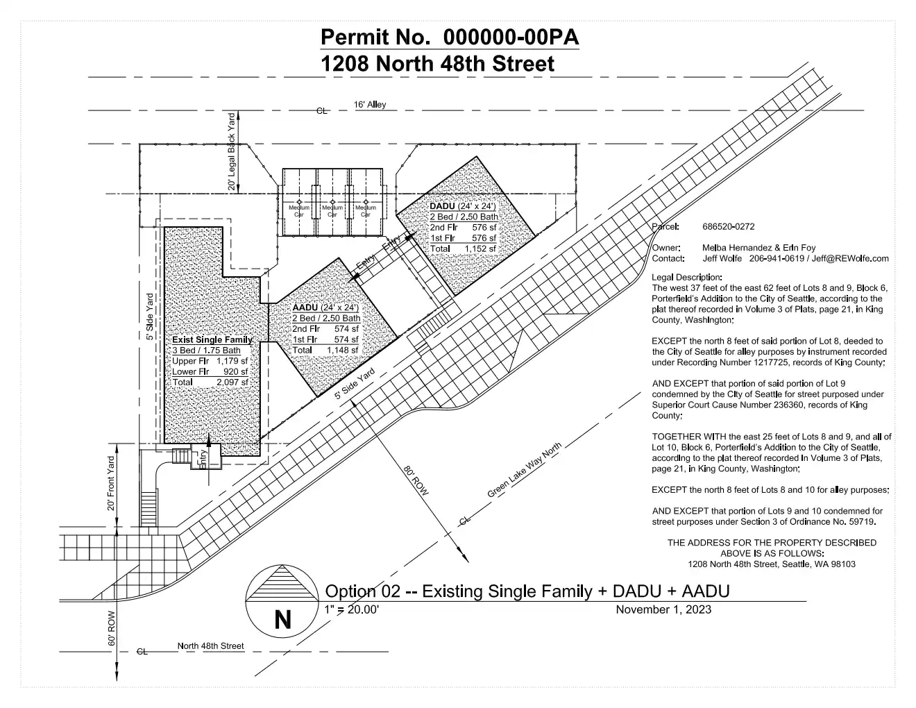 Site plan for 1208 N 48th St