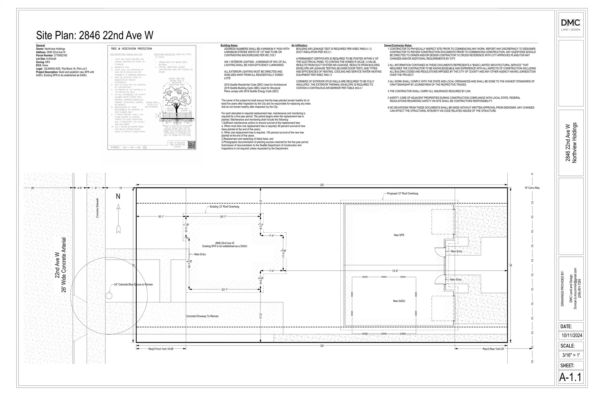 Site plan for 2844 22nd Ave W