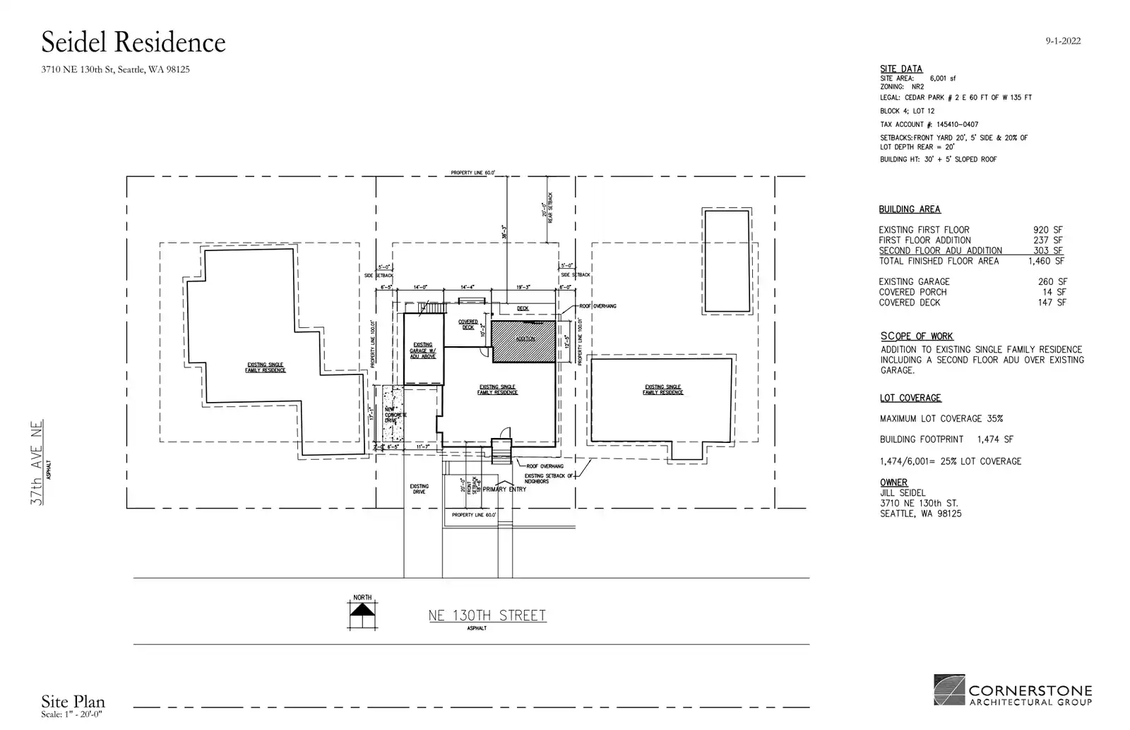 Site plan for 3710 NE 130th St