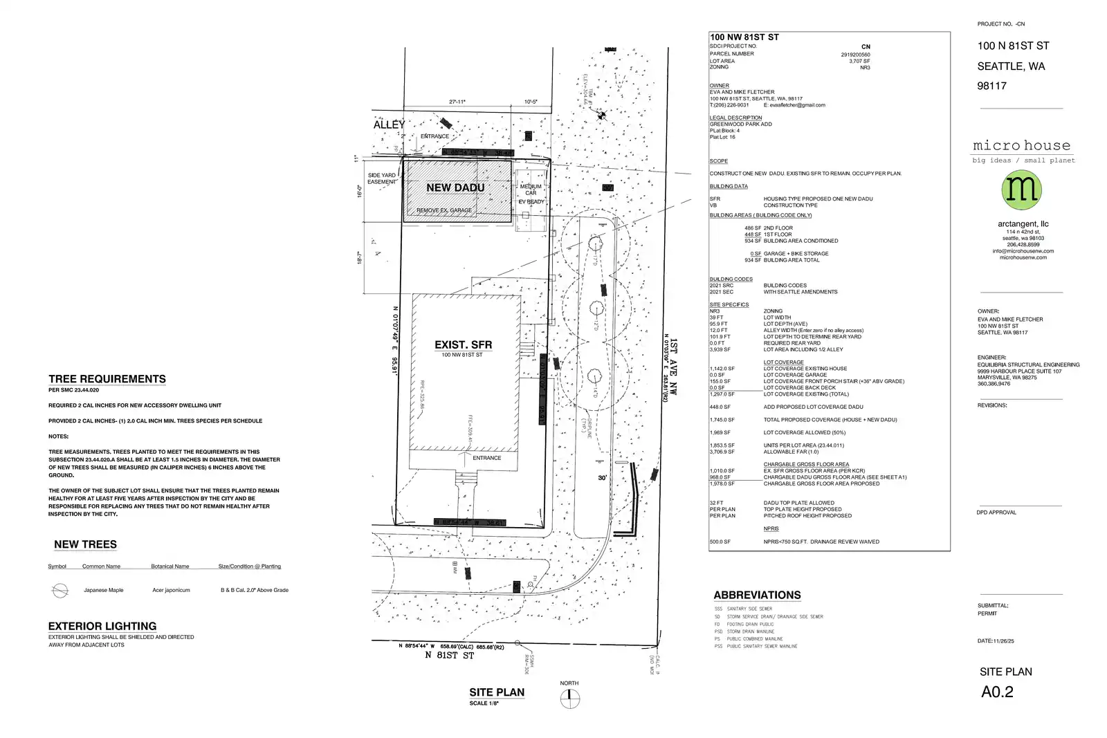 Site plan for 8109 1st Ave NW