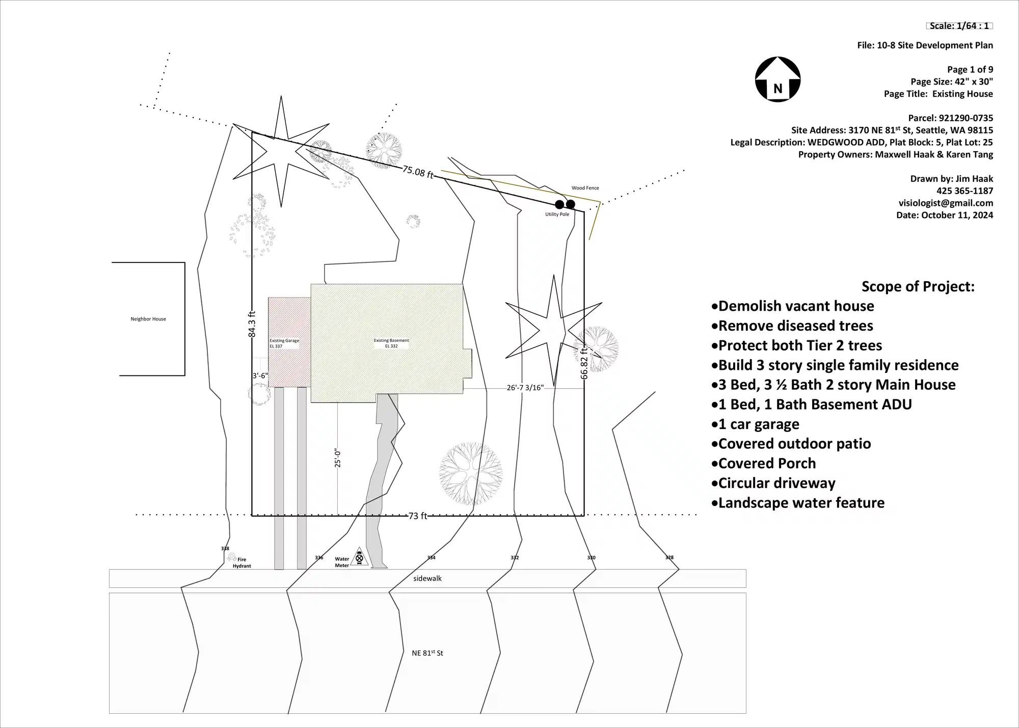Site plan for 3170 NE 81st St