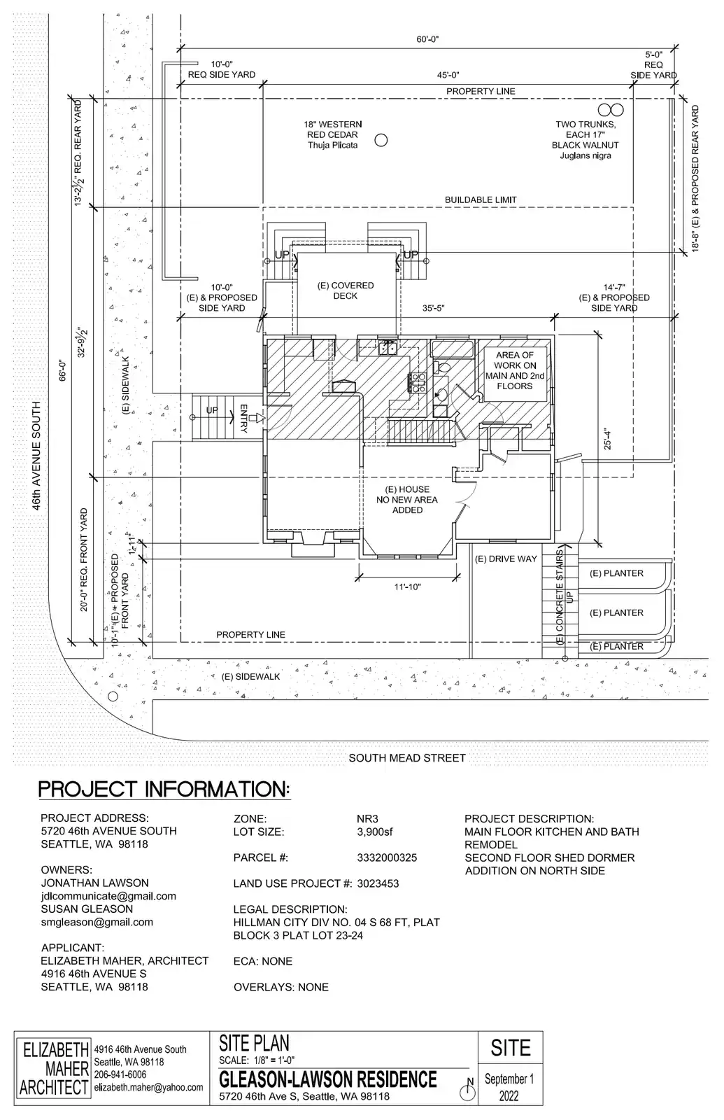 Site plan for 5720 46th Ave S