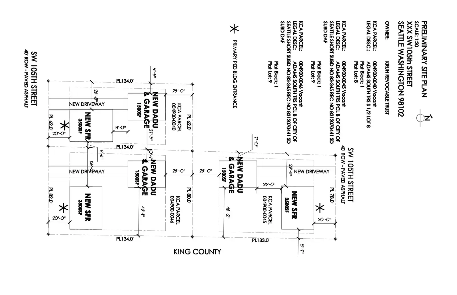 Site plan for 3007 SW 104th St