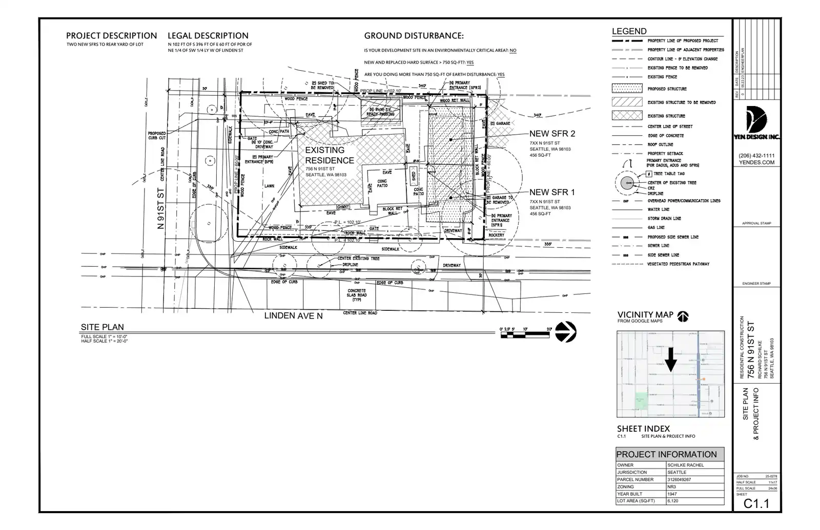 Site plan for 756 N 91st St