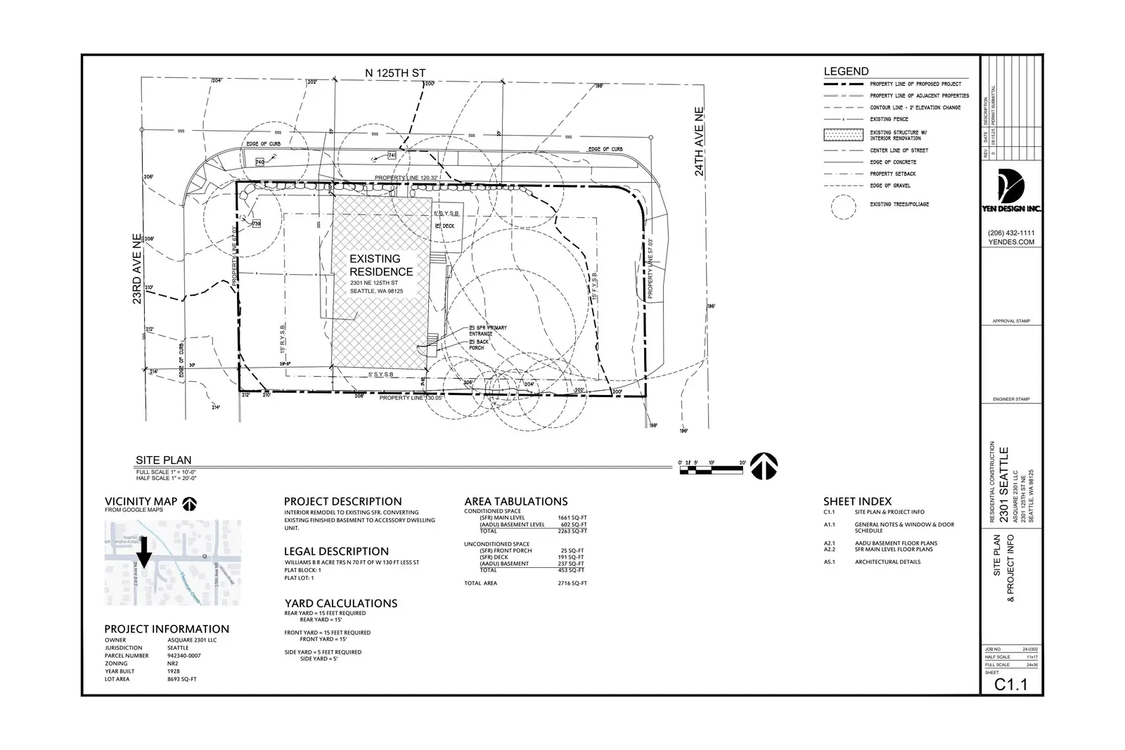 Site plan for 2301 NE 125th St