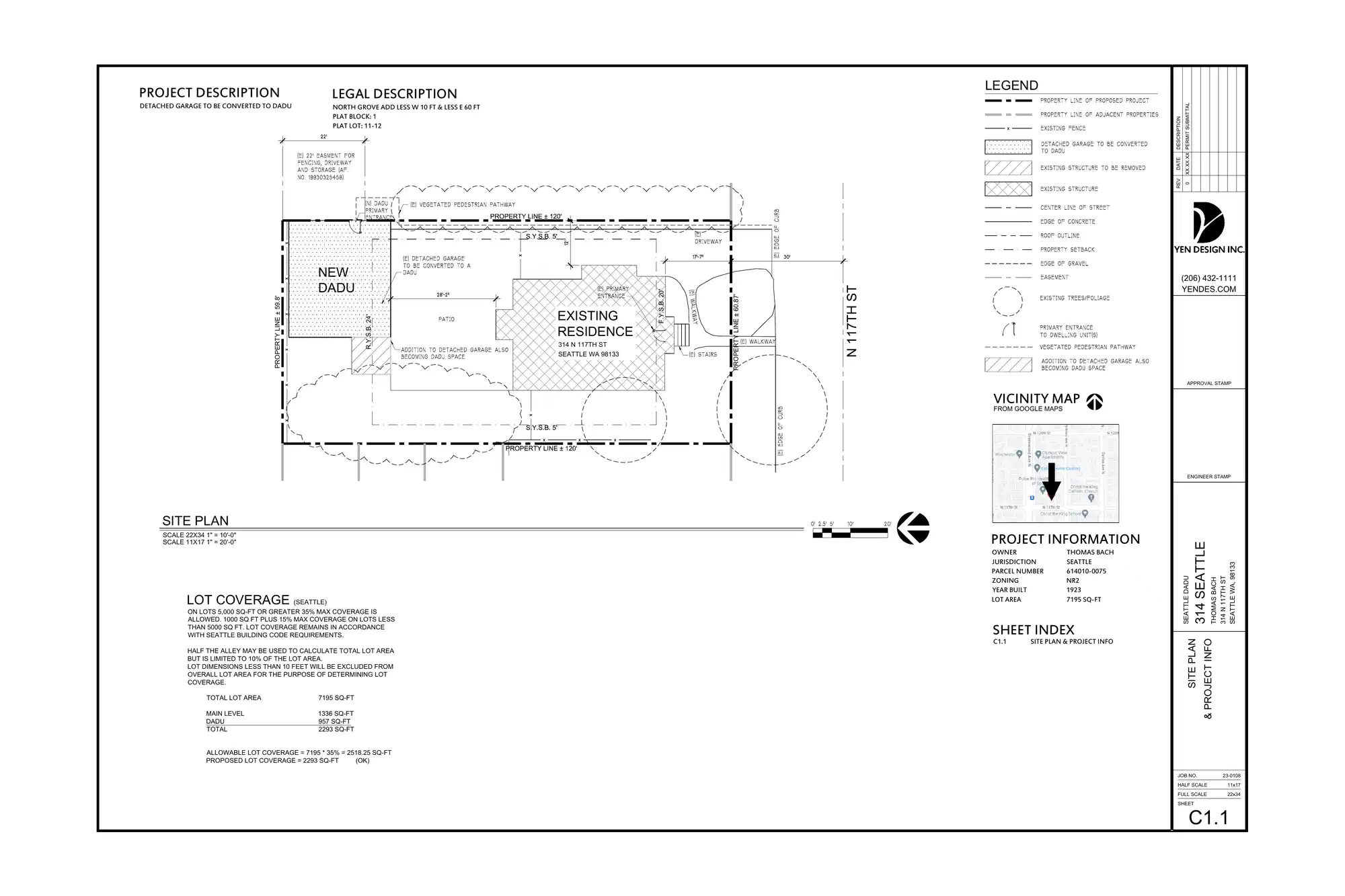 Site plan for 316 N 117th St