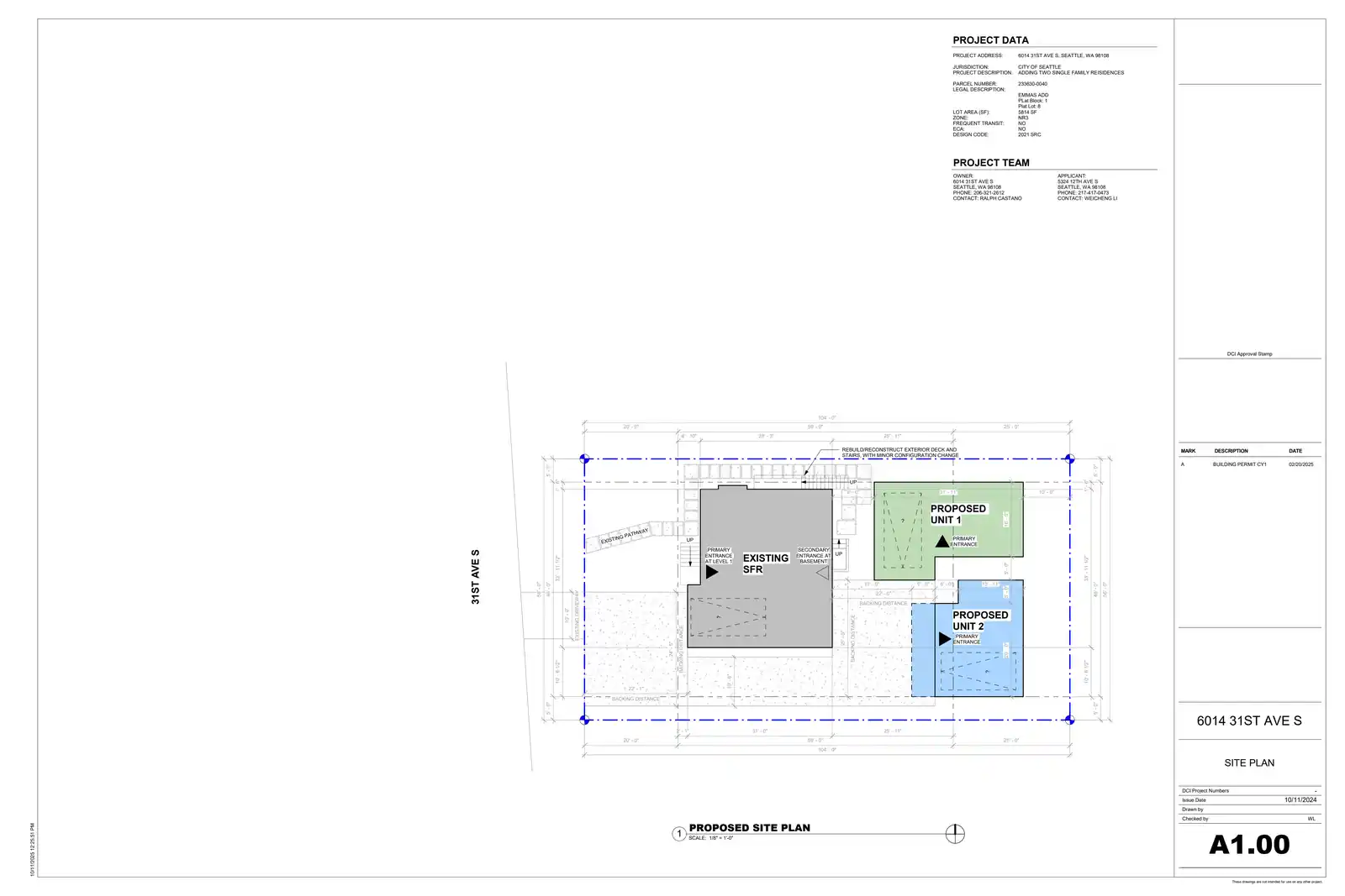 Site plan for 6014 31st Ave S