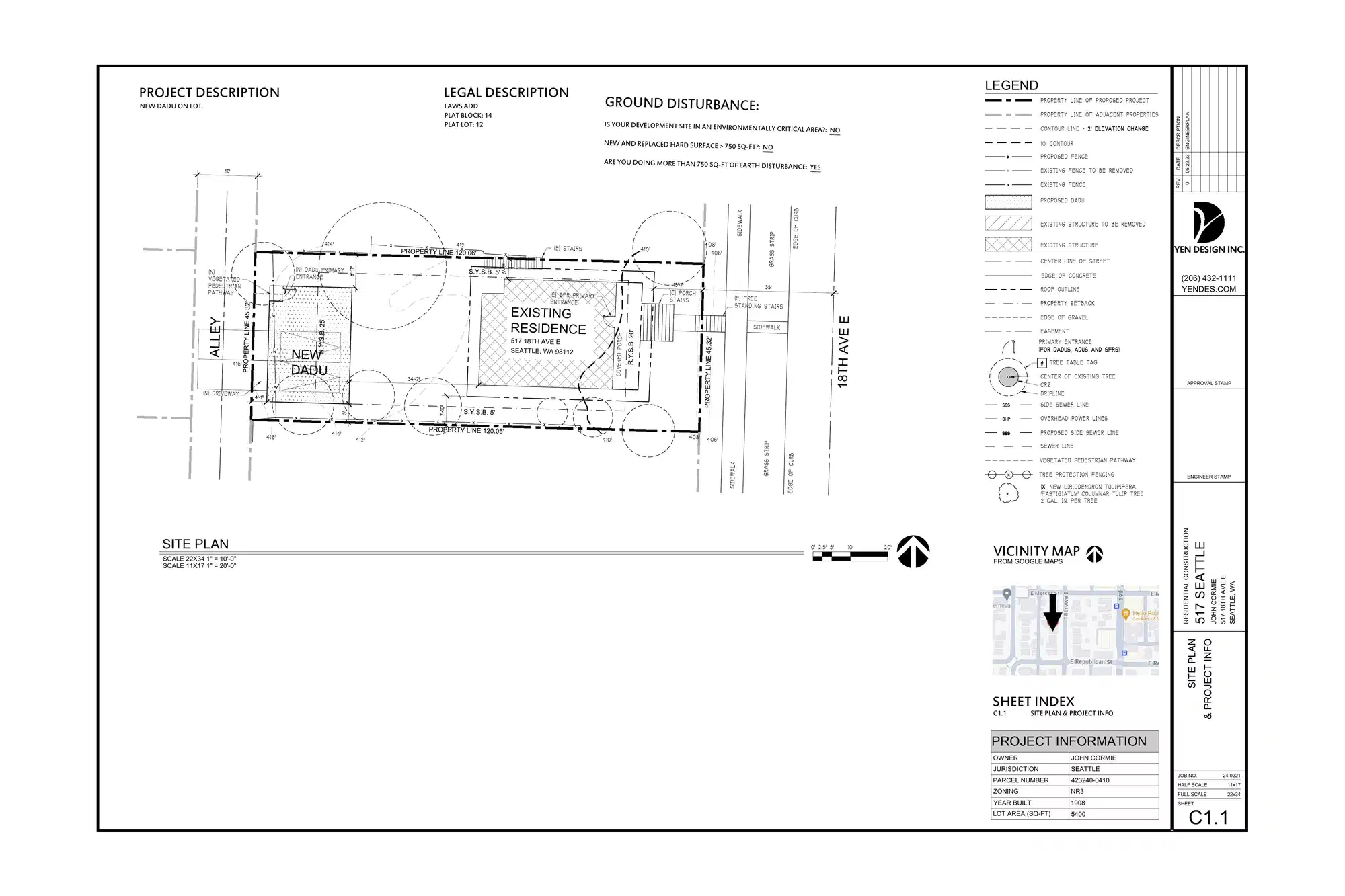 Site plan for 517 18th Ave E