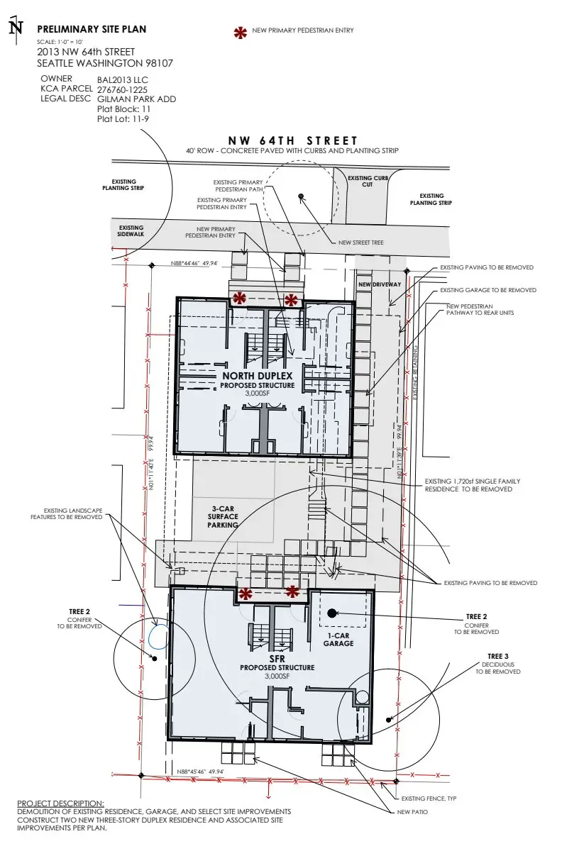 Site plan for 2013 NW 64th St