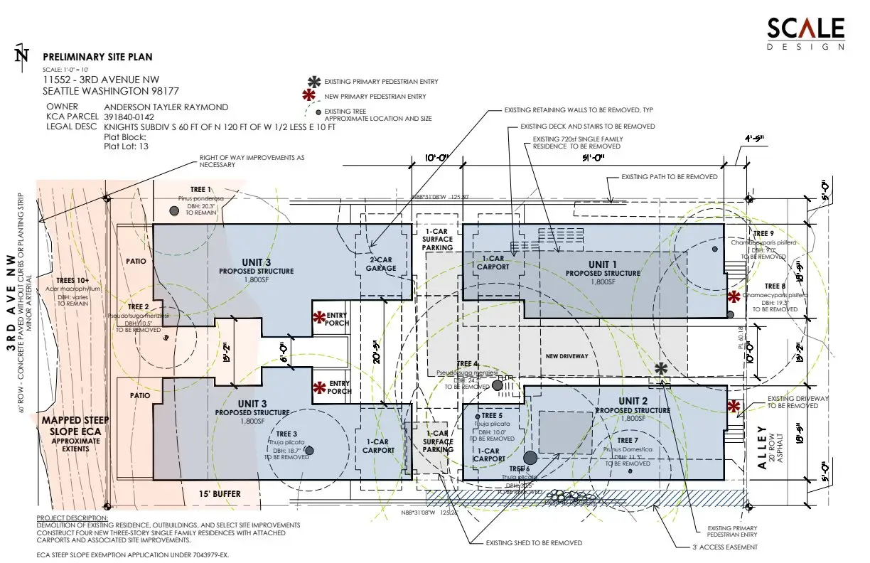 Site plan for 11552 3rd Ave NW