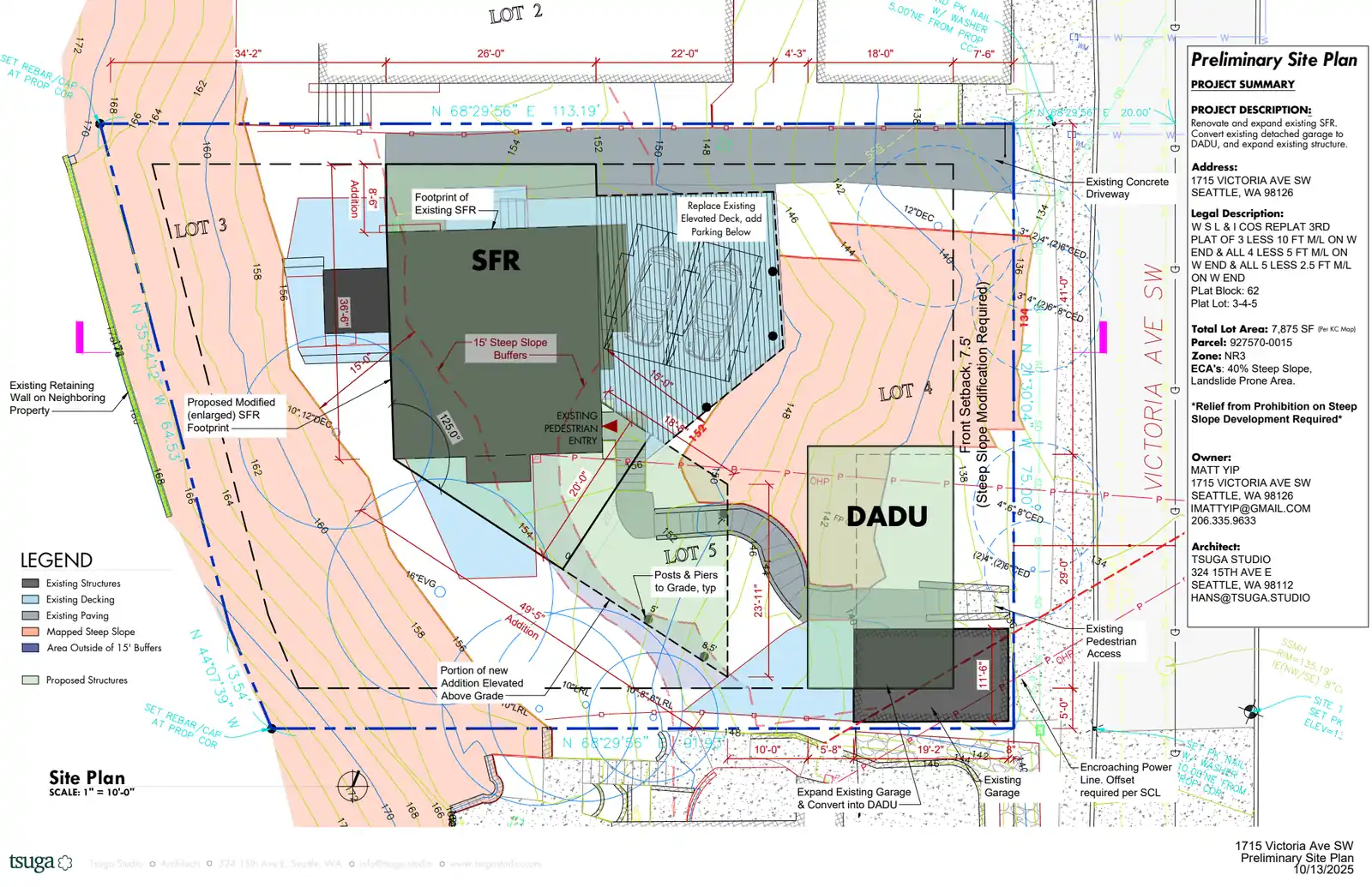 Site plan for 1715 Victoria Ave SW