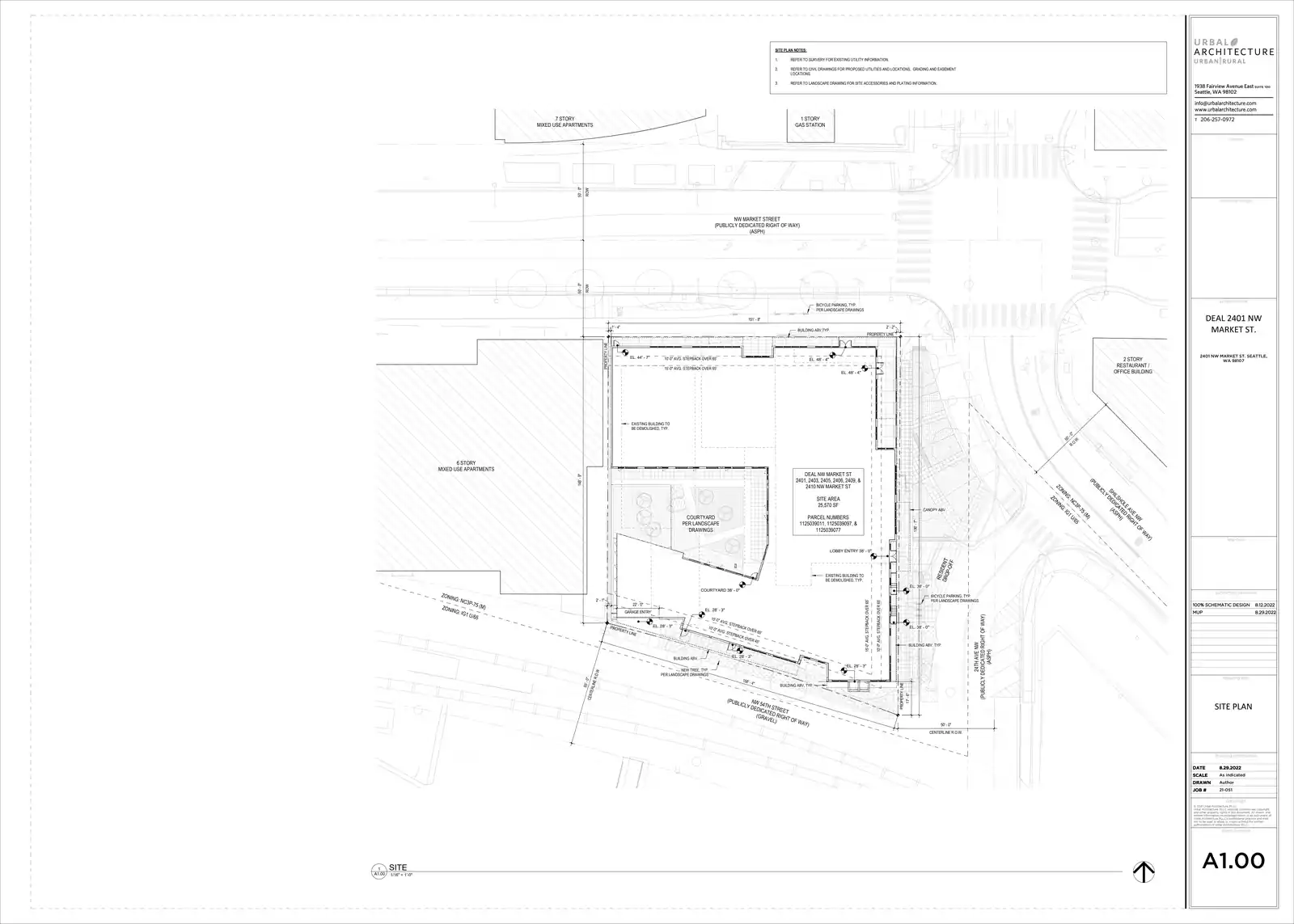 Site plan for 2410 NW 54th St