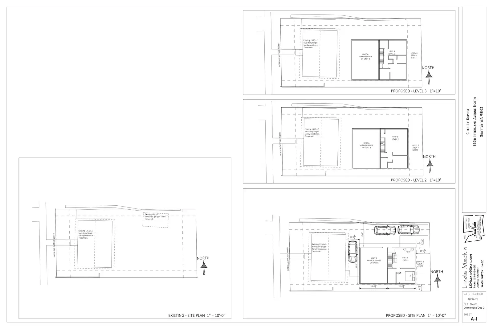 Site plan for 8536 Interlake Ave N