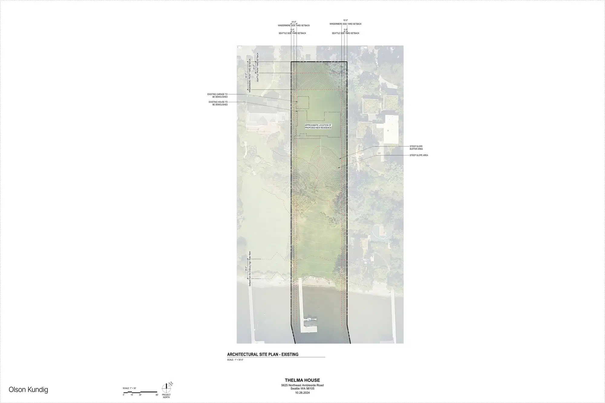 Site plan for 5625 NE Ambleside Rd