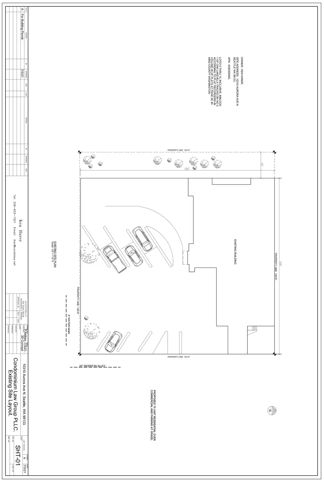 Site plan for 10310 Aurora Ave N