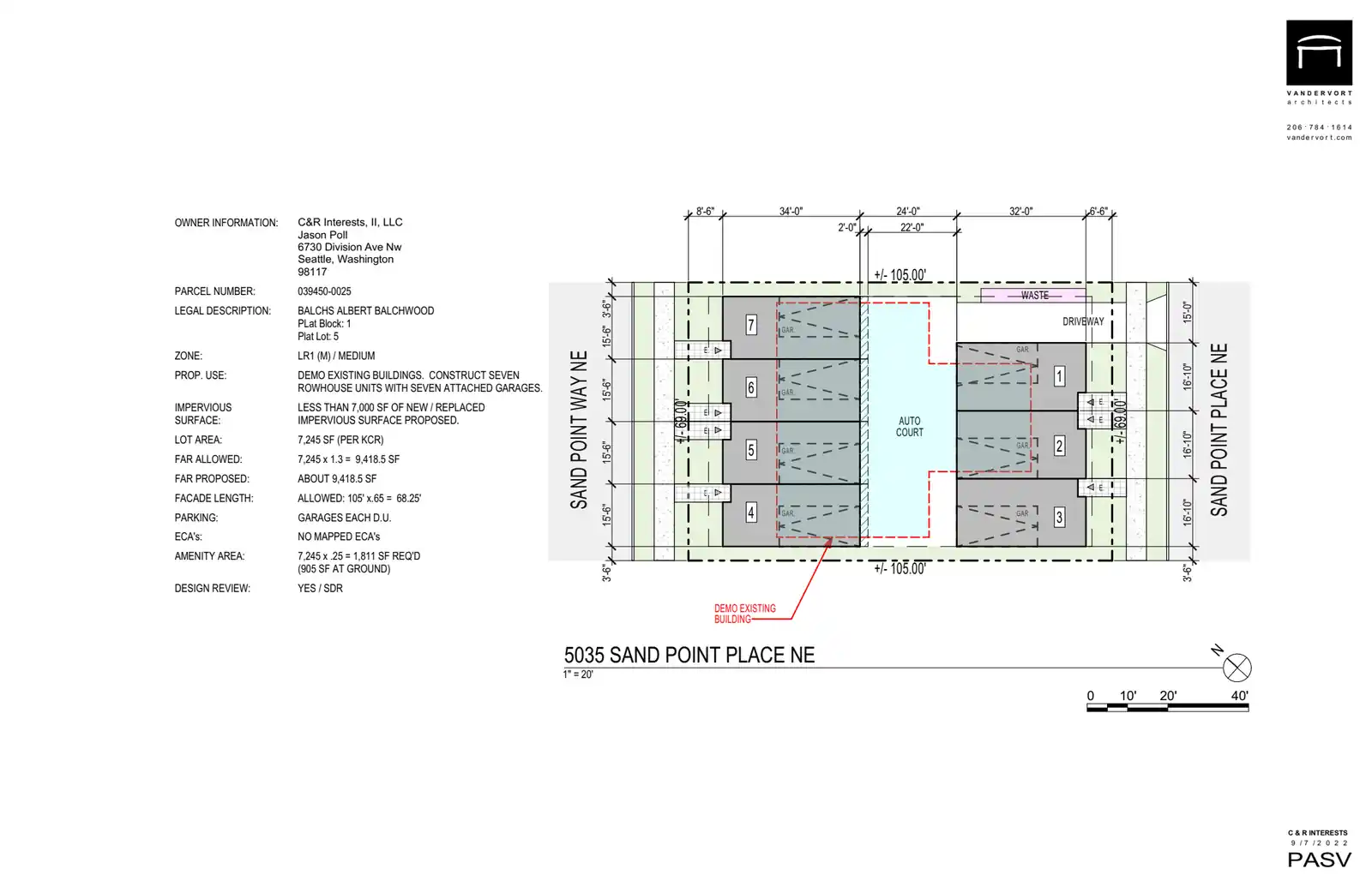 Site plan for 5035 Sand Point Pl NE
