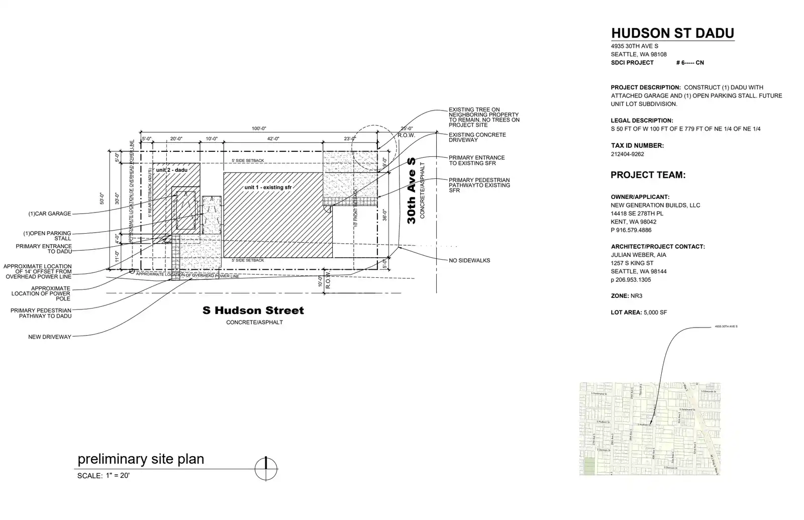 Site plan for 4935 30th Ave S