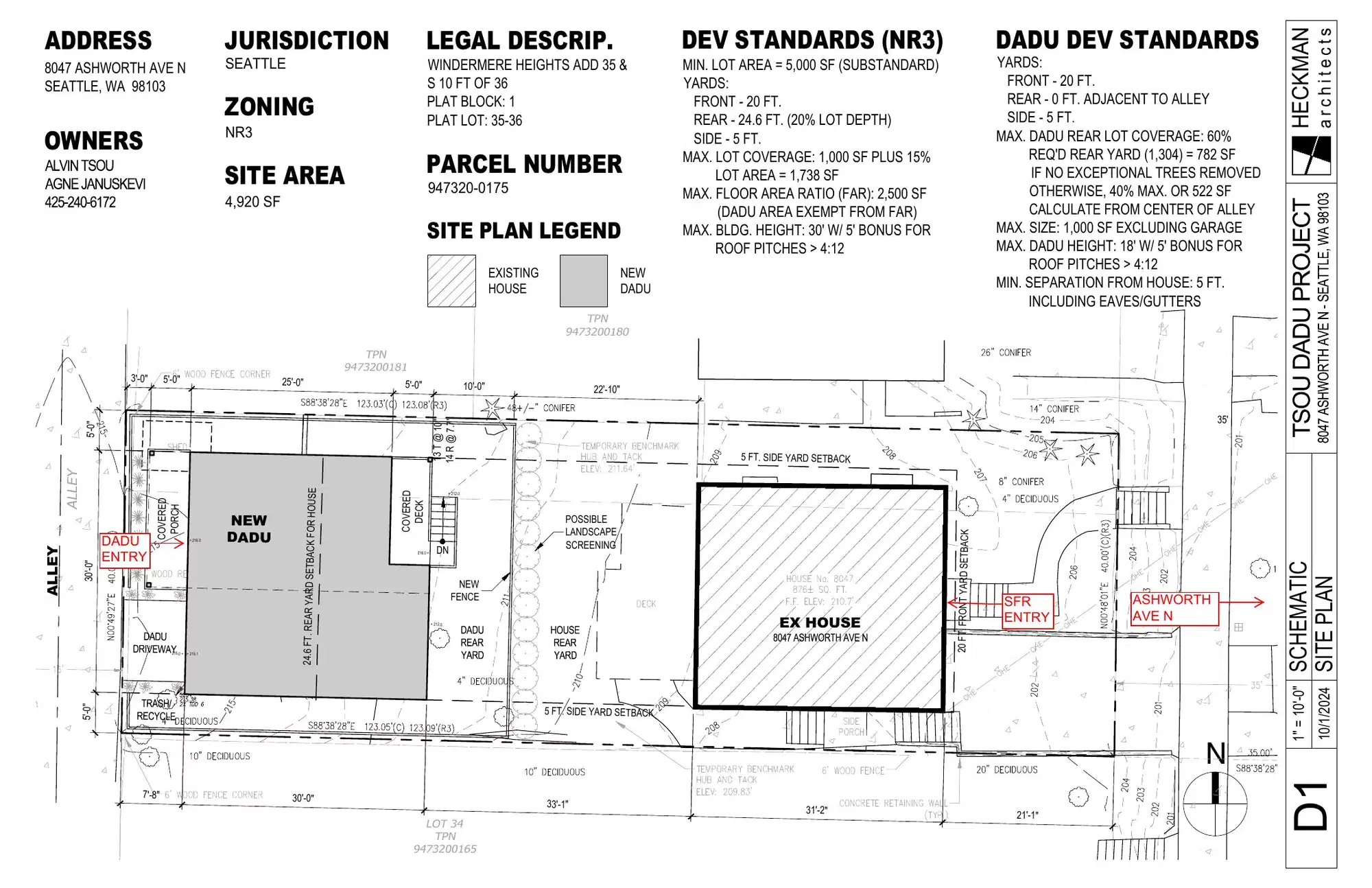 Site plan for 8049 Ashworth Ave N