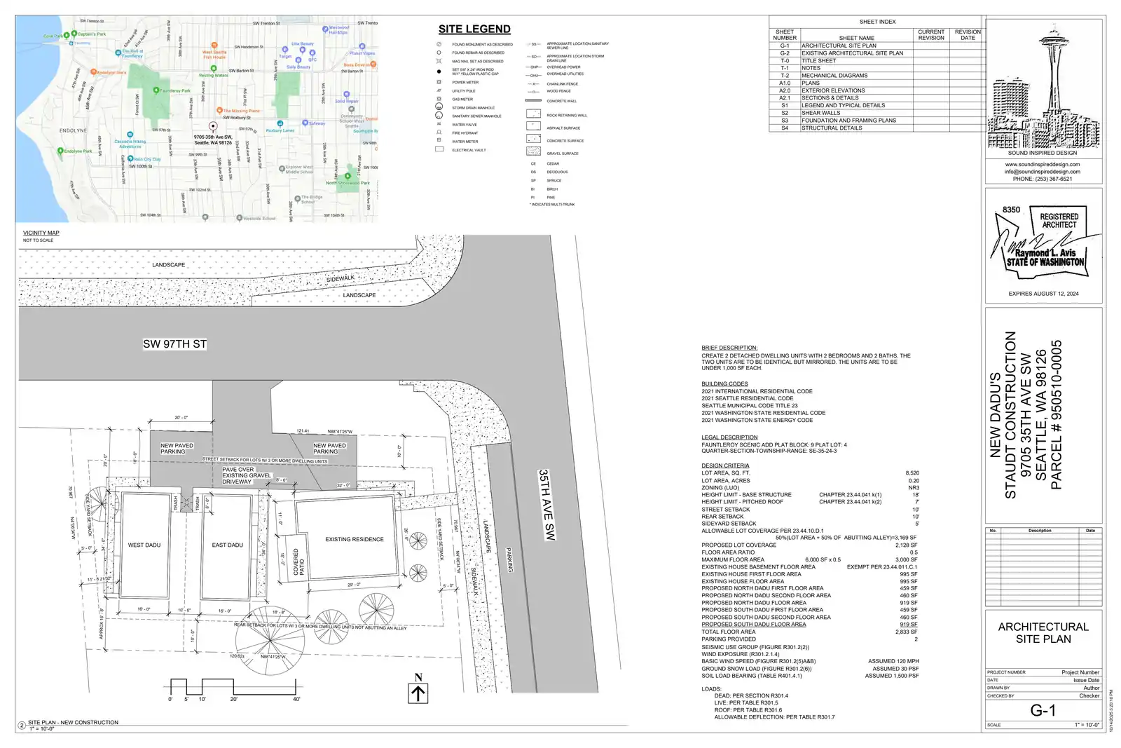 Site plan for 3507 SW 97th St