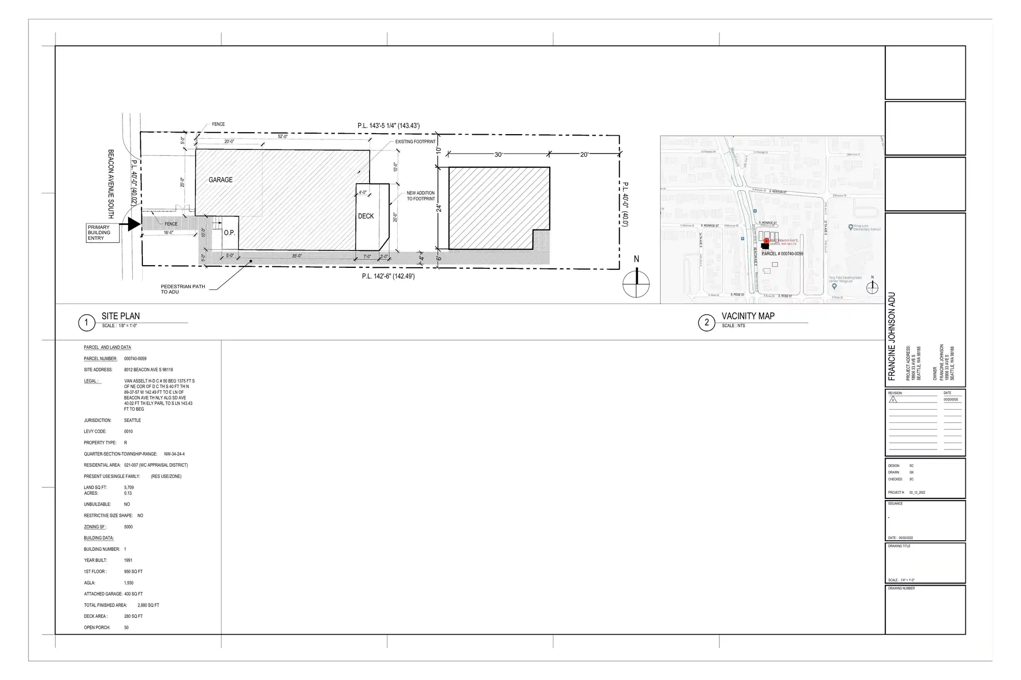Site plan for 8012 Beacon Ave S