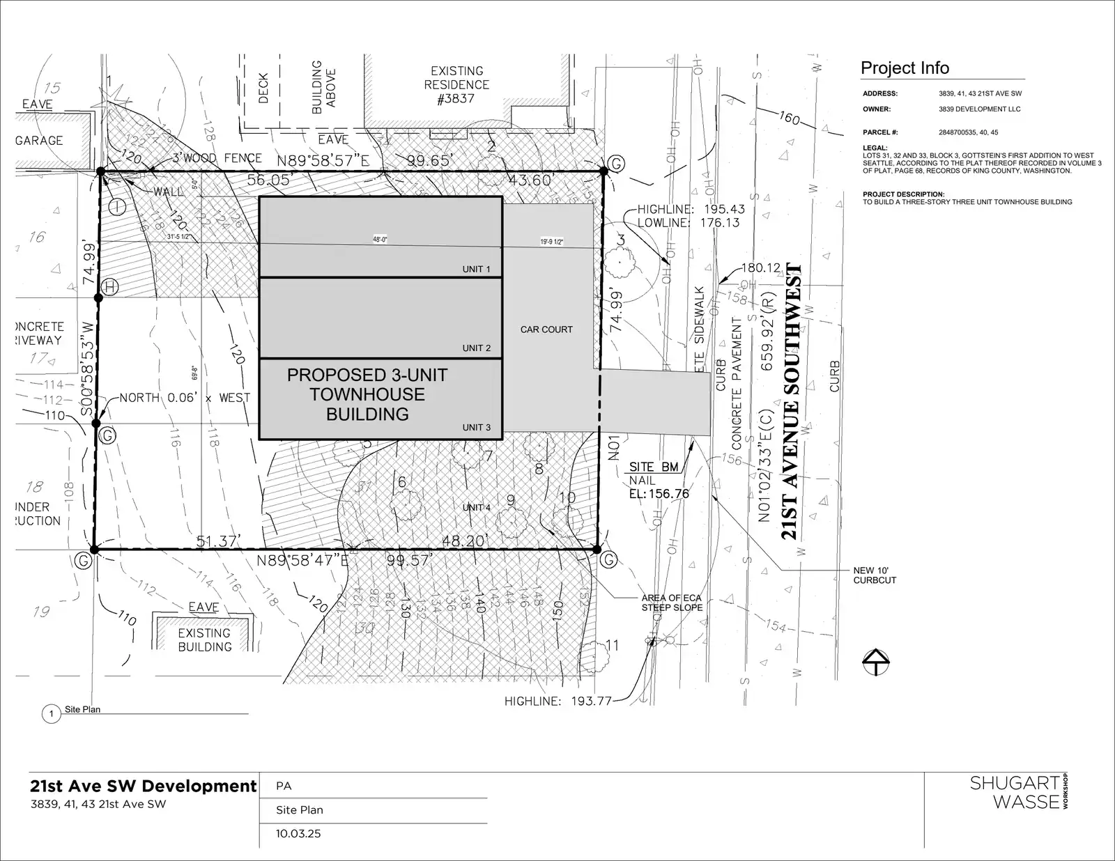 Site plan for 3839 21st Ave SW
