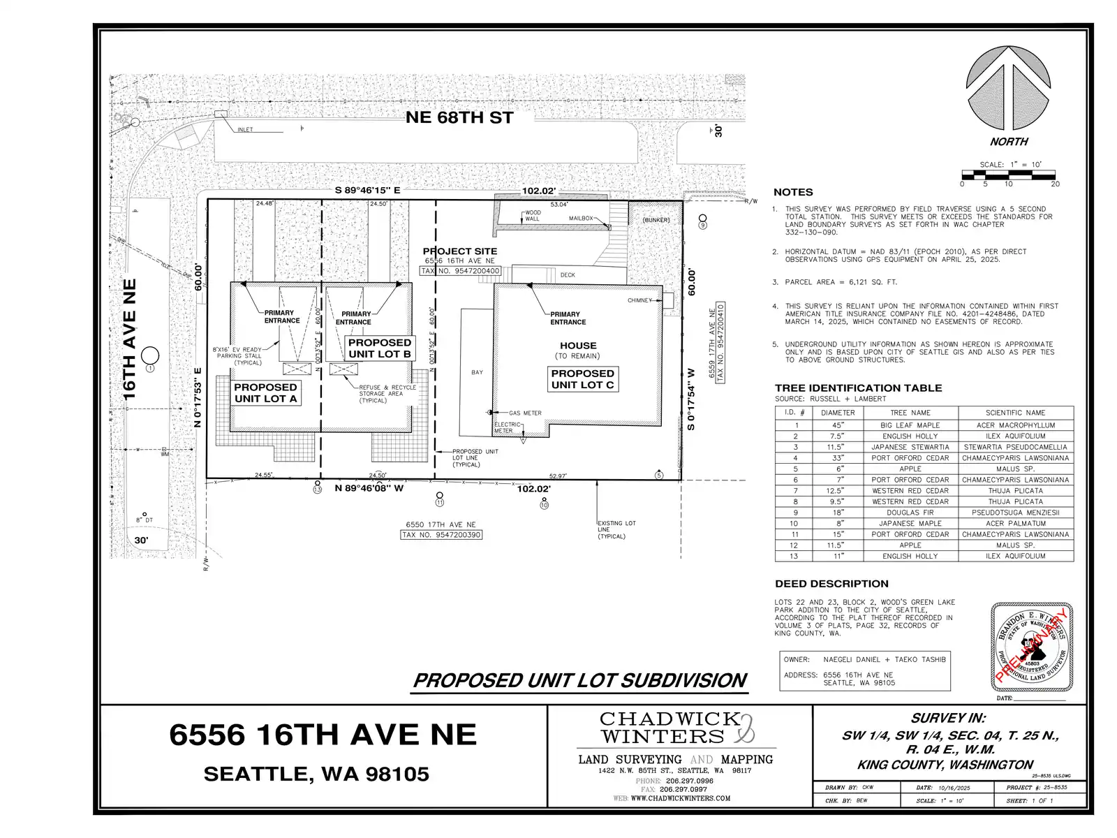 Site plan for 6556 16th Ave NE