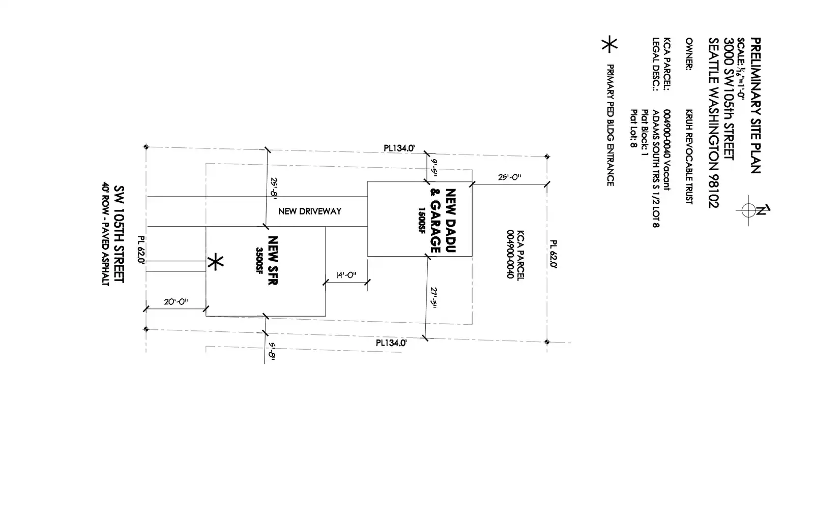 Site plan for 3008 SW 105th St