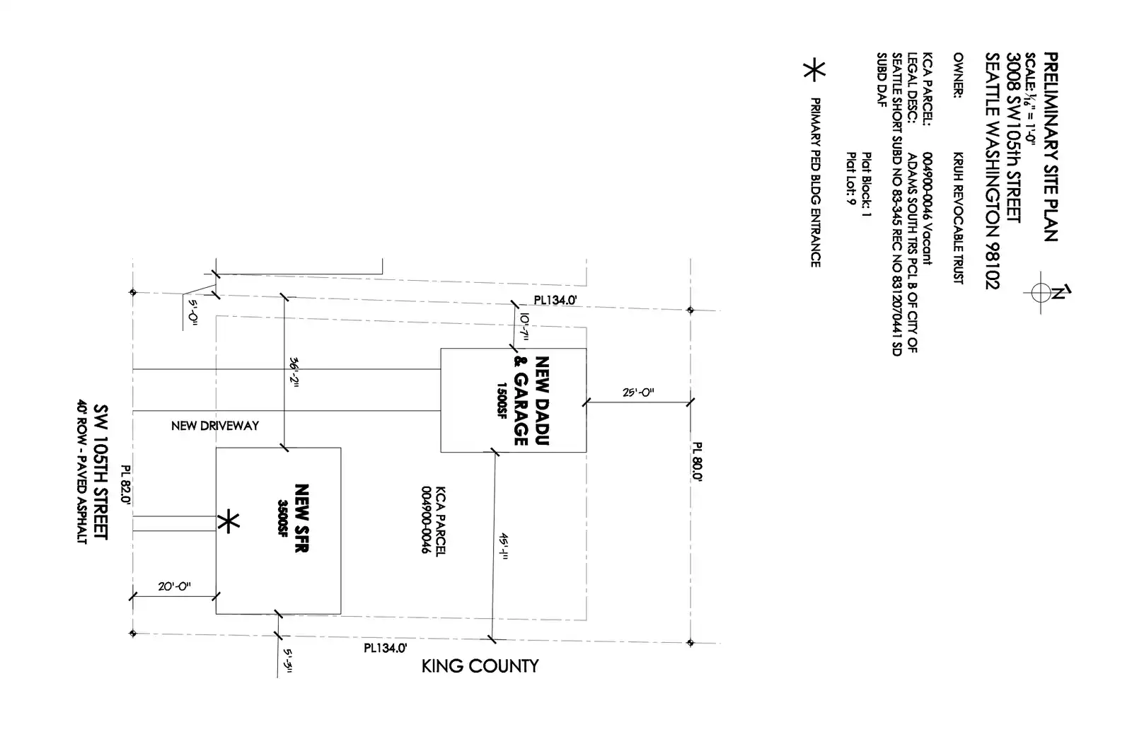 Site plan for 3004 SW 105th St