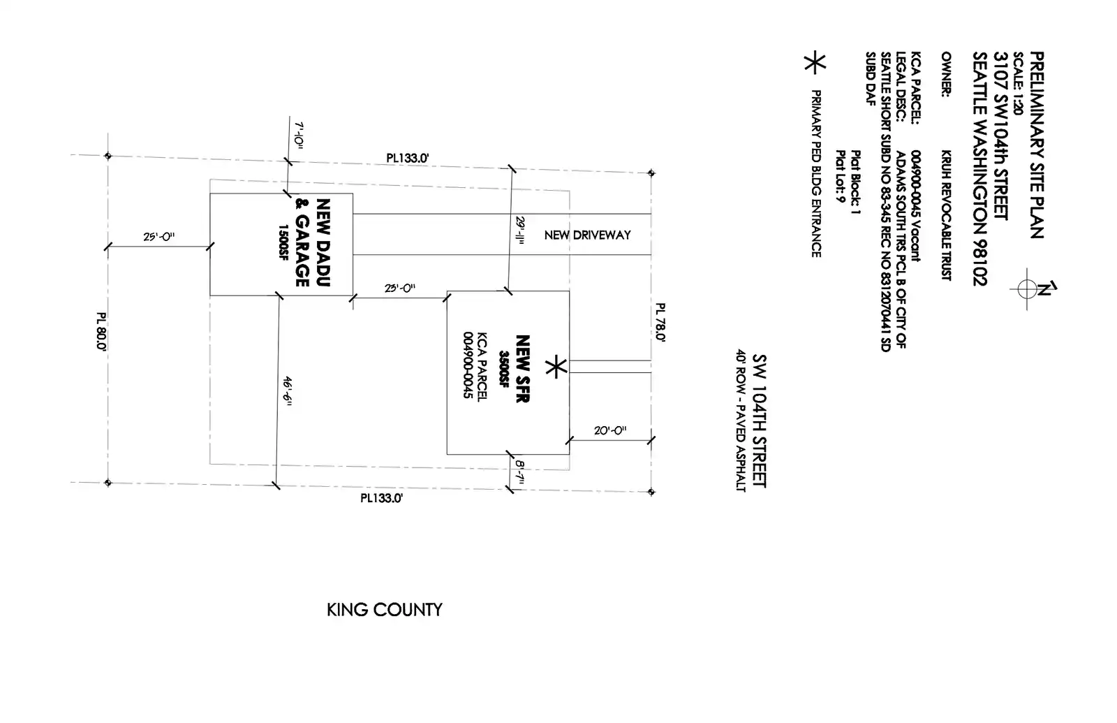 Site plan for 3005 SW 104th St