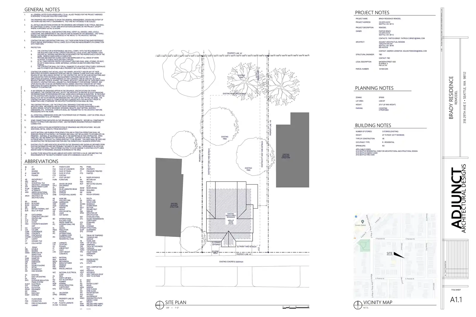 Site plan for 318 29th Ave E