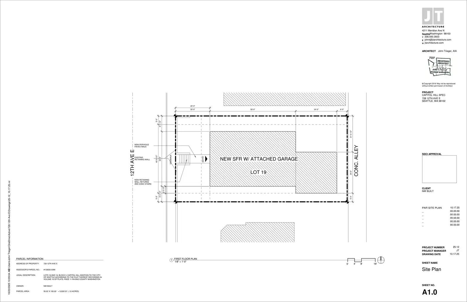 Site plan for 728 12th Ave E
