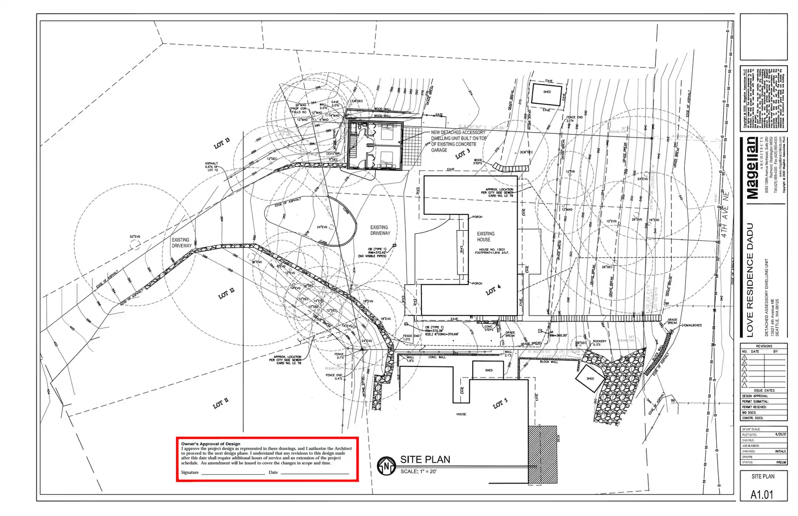 Site plan for 13621 4th Ave NE