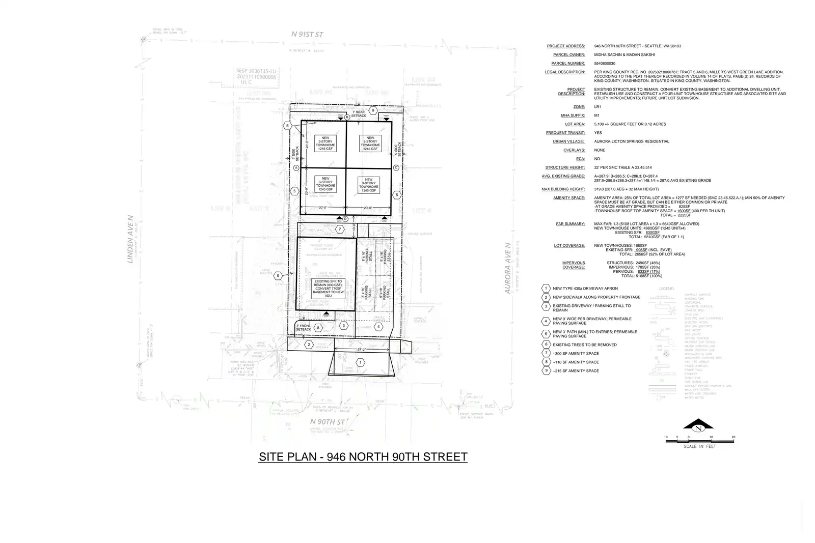 Site plan for 946 N 90th St